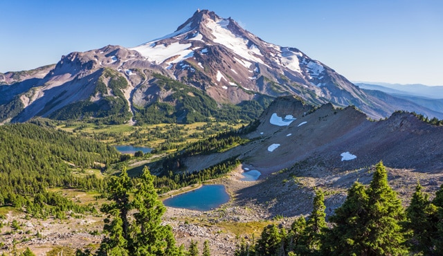 mountains with river